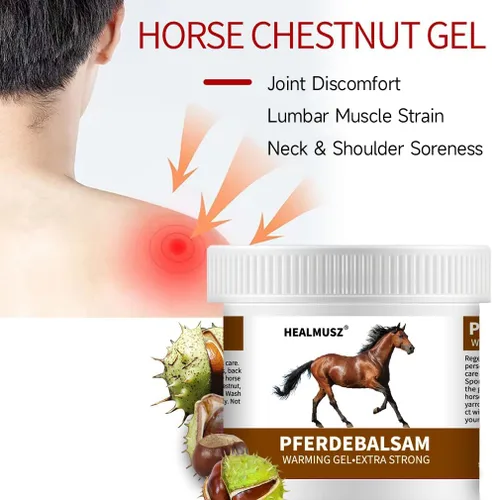 Miniatura 5 de Gel de bálsamo de caballo Horse Balm, gel de masaje reconfortante extra fuerte de 8.8 onzas, con extracto de castaño de caballo y cártamo