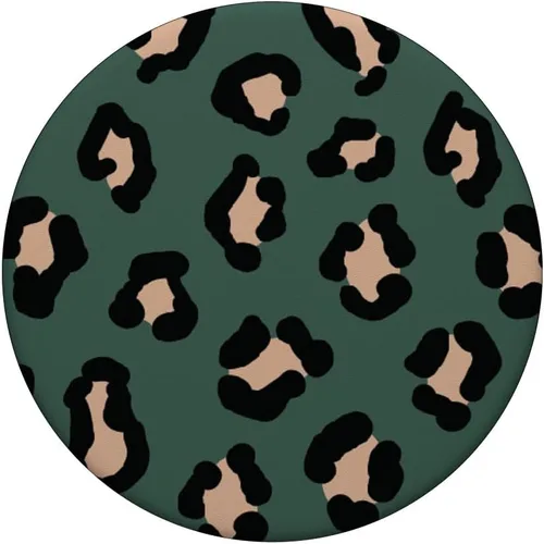 Miniatura 3 de PopSockets intercambiables con diseño de leopardo y estampado de guepardo verde