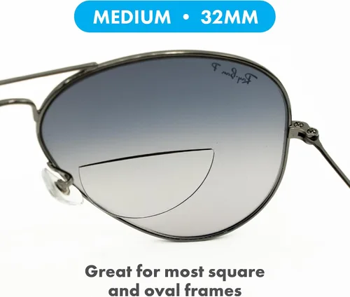 Miniatura 4 de StickTite Lens Mediano 32 mm - Lentes bifocales adhesivos - Convierta instantáneamente las gafas de sol en gafas de sol bifocales magnificadas.