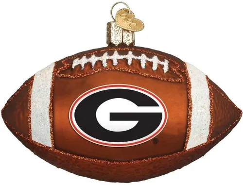 Miniatura 6 de Old World Christmas University of Georgia Hairy Dawg - Adorno de cristal soplado para árbol de Navidad, decoración navideña hecha a mano, colección