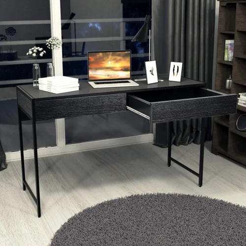 Miniatura 2 de ERGOMASTER Escritorio de oficina en casa, 44 pulgadas, negro