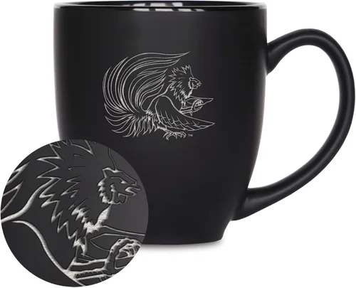 Miniatura 245 de Rico Industries - Taza de cerámica mate negra con grabado láser estándar de 15oz para NCAA (escuelas T & U) - Para bebidas calientes o frías