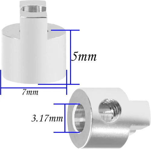 Miniatura 7 de ShareGoo - Paquete de 6 conectores de latón a control remoto para perros, horquilla de remo de 0.125 in/0.157 in/0.197 in/0.250 in para accesorios