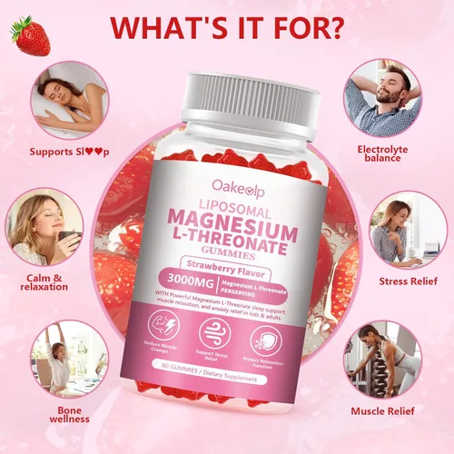 Miniatura 4 de Gomas de Treonato de Magnesio Liposomal de Alta Potencia 3000mg, Mejora Liposomal con 98% de Absorción, Suplementos de Treonato de Magnesio L