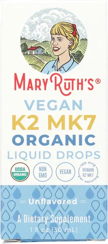 Miniatura 4 de MaryRuth’s Gotas Líquidas de Vitamina K2 MK7 Orgánicas USDA para Adultos y Niños Obtenidas de Natto Menaquinona- 7 Vitamina K2 Vegana