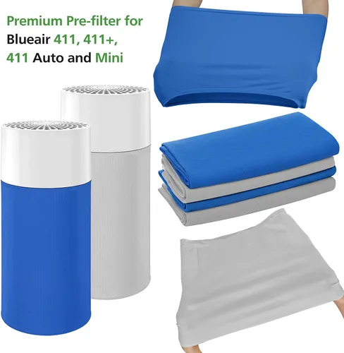 Miniatura 2 de Paquete de 4 prefiltros lavables de repuesto 411 para Blueair Blue Pure 411, 411+, 411 Auto y Mini purificador de aire, elimina polen, polvo, caspa