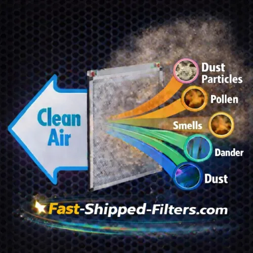Miniatura 4 de Fast-Shipped-Filters - Paquete de 10 almohadillas de filtro de repuesto de 16 x 25 pulgadas, diseñadas para adaptarse al filtro de aire electrónico