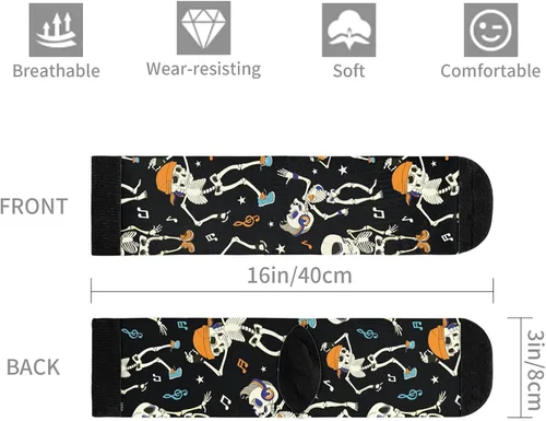 Miniatura 4 de Calcetines de compresión para mujer, Halloween Calabaza Bat Star Funny Crazy Calcetines para hombre Novedad Crew Calcetines Regalo, Esqueleto