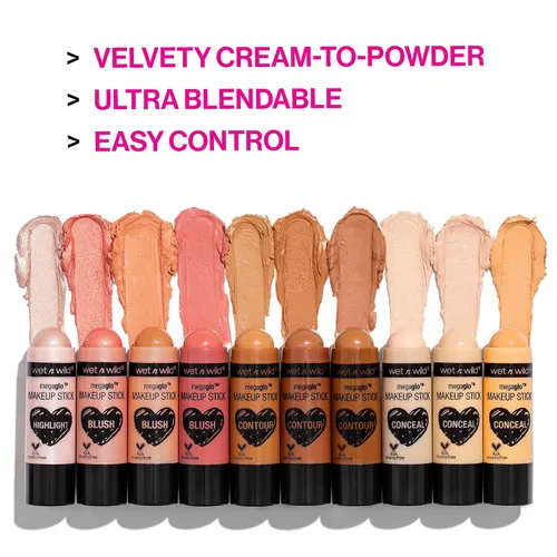 Miniatura 4 de wet n wild MegaGlo - Barra de maquillaje, color ajustable, uso versátil, libre de crueldad animal y vegano, color Glitzed Spell Hechizo Glitzed