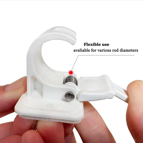 Miniatura 8 de Clips de caña de montar en la pared – 10 piezas de caña de pesca/taco/cortina soporte clips de almacenamiento