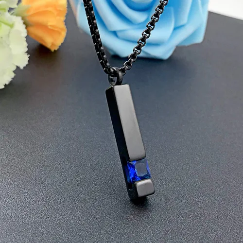 Miniatura 73 de YOUFENG collar con urna para cenizas, cubos de piedras natales, urna para cenizas humanas, collar de urna de cremación, relicario, recuerdo