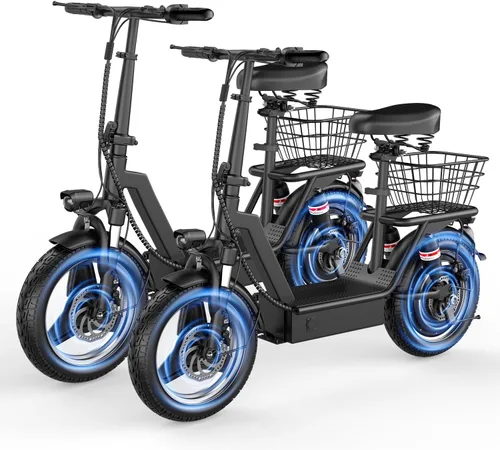 Miniatura 10 de Electric Scooter for Adults, 1000W Peak Motor, 35 Miles of Range Scooter with Seat, 25 MPH Top Speed, 48V 13Ah Battery, Dual Suspension, Foldable