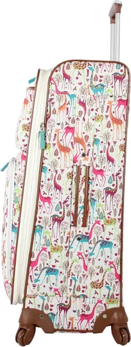 Miniatura 2 de Lily Bloom Patrón de diseño de equipaje de 28 pulgadas expandible con ruedas giratorias dobles, maleta grande y ligera bolsa a cuadros para mujeres