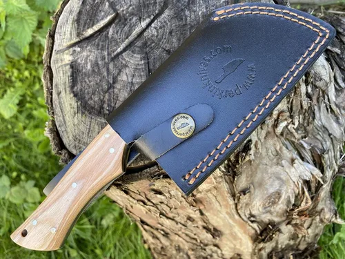 Miniatura 4 de Perkin Cuchillo de caza con vaina Cuchillo de carnicero 1095 Acero PK2500