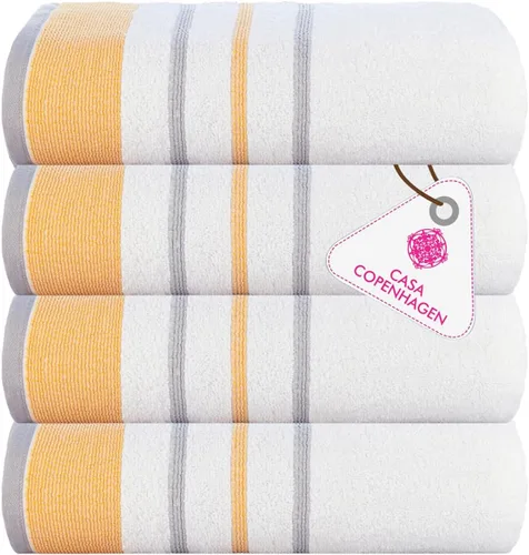 Miniatura 121 de CASA COPENHAGEN Juego de 6 toallas de palomitas de maíz, color azul polvoriento, 21.16 oz/m², 2 toallas de baño, 2 toallas de mano y 2 toallas
