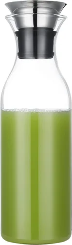 Miniatura 6 de Karafu Jarra de vidrio con tapa, jarra de agua de borosilicato de 40 onzas para agua caliente/fría, té helado y bebidas de jugo