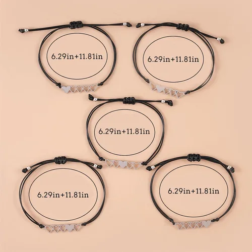 Miniatura 6 de Long tiantian 345 pulseras para hermana, mejores amigas, pulseras de corazón a juego, joyería de amistad, regalos para mujeres, adolescentes