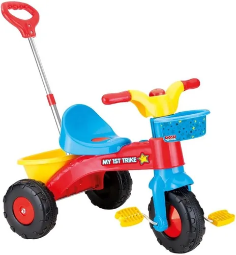 DOLU : My First Trike Bike - Bicicleta colorida para niños con mango de control parental, duradera y segura, capacidad de 55 libras, niños y niños