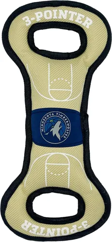 Miniatura 12 de Pets First NBA Atlanta Hawks Field Toy - Juguete de nailon resistente para mascotas con costuras de doble ribete y chirriador interior, talla única