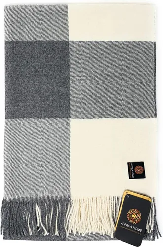 Miniatura 5 de Alpaca Home Manta de alpaca Cheeky Checks 100% lana de alpaca bebé 6.6 pies de largo x 4.25 pies de ancho hipoalergénica, suave y acogedora