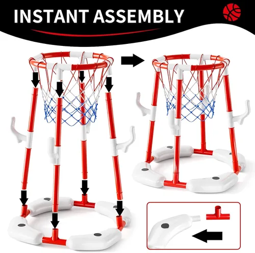 Miniatura 5 de Juguetes de aro de baloncesto para piscina para niños de 4-8, 8-12 años y adultos, juegos de piscina de natación al aire libre de verano, juguetes