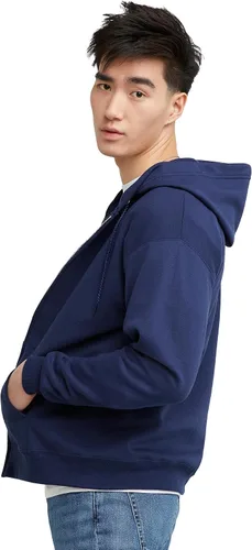 Miniatura 3 de Hanes EcoSmart - Sudadera con capucha para hombre, diseño de vellón con cremallera completa