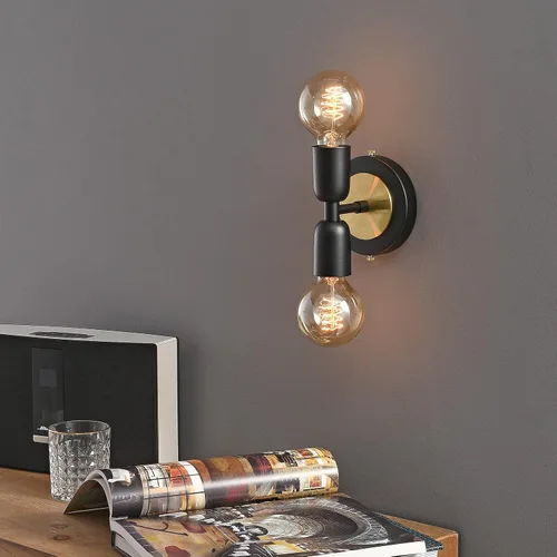 Miniatura 4 de BRIGHTTIA Luna Duo - Lámpara de pared de 2 luces, accesorio moderno de mediados de siglo para pared y techo, lámpara Edison minimalista para pasillo