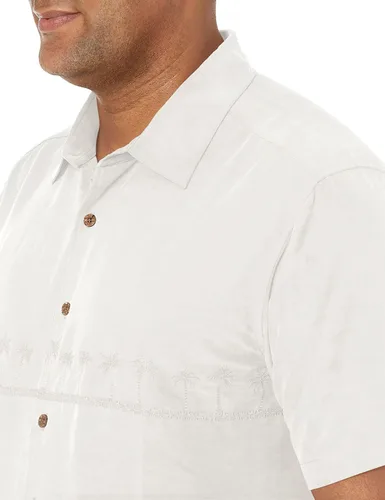 Miniatura 3 de Quiksilver Camisa con cuello floral de 4 botones para hombre