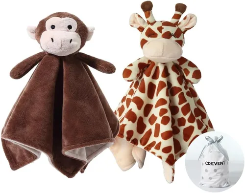 Miniatura 13 de CREVENT Mantas de bebé suaves y acogedoras para niños y niñas + manta de seguridad, juego con una bolsa de regalo esenciales para recién nacidos Gris