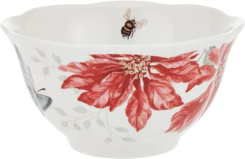 Miniatura 3 de Lenox 884473 Butterfly Meadow Holiday - Juego de vajilla de 12 piezas, Navidad, anfitrión