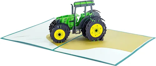 Miniatura 2 de WOWPAPERART Tractor - Tarjeta de felicitación desplegable 3D para todas las ocasiones, cumpleaños, amor, felicidades, buena suerte, aniversario