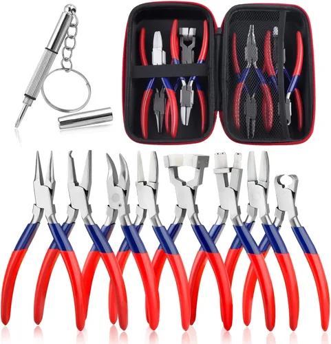 Kit de reparación de lentes con destornillador y caja de almacenamiento, juego de alicates ópticos para lentes de ojos, alicates de ajuste de gafas
