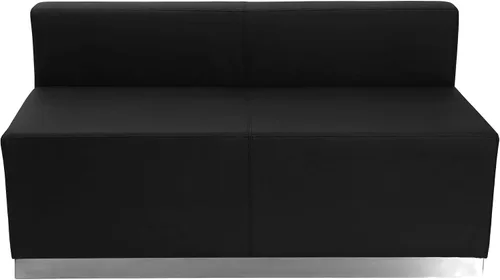 Miniatura 6 de Flash Furniture HERCULES Alon Series Black LeatherSoft Configuración de recepción, 3 piezas Negro