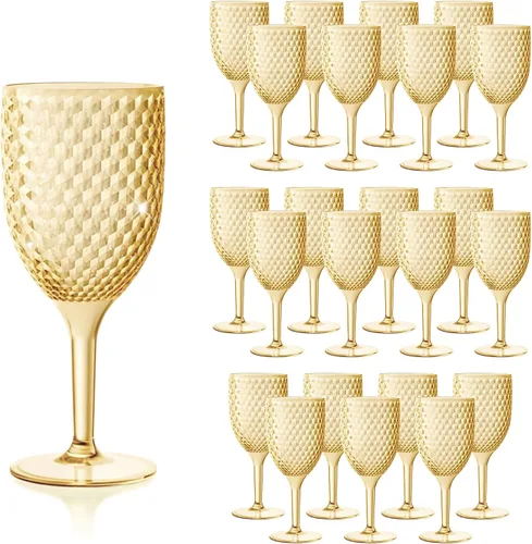 Miniatura 13 de 24PCS Copas de vino azul cristal plástico