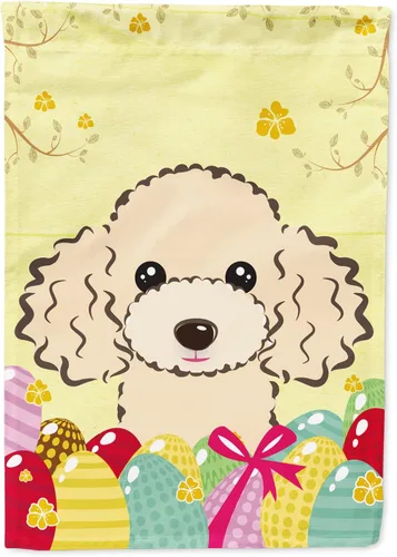 Miniatura 118 de Caroline's Treasures BB1920CHF - Bandera de caza de huevos de Pascua con diseño de bulldog francés, para casa, gran porche, para colgar en la pared