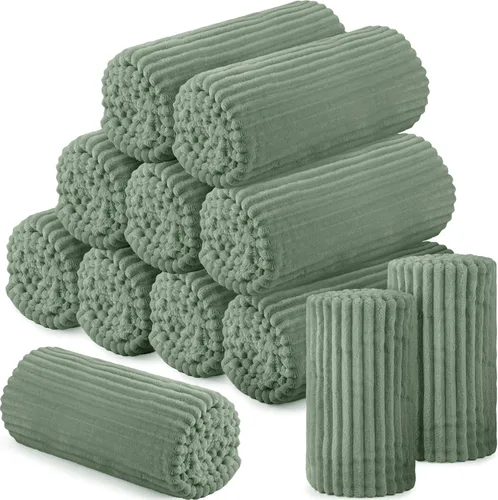 Miniatura 38 de Buryeah 6 Piezas Manta de Franela a Granel 50 x 60 pulgadas Manta para Pijamadas Boda al Aire Libre Manta Ligera, Certificado Oeko-tex Standard 100