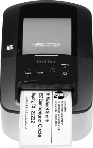 Brother Impresora monocromática de etiquetas profesional QL-700 de alta velocidad