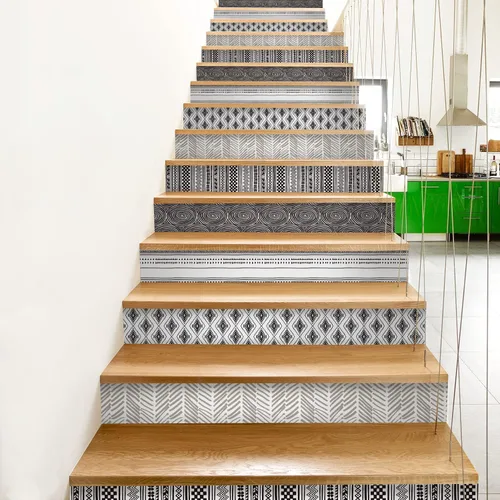Miniatura 12 de funlife 10 Tiras 47.24"x7.08" Adhesivos Despegar y Pegar para Contrahuellas de Escaleras, Calcomanías Adhesivas de Vinilo Autoadhesivas para Blanco
