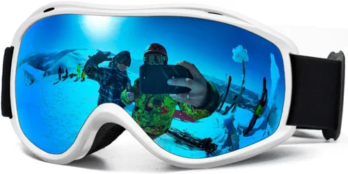 Miniatura 12 de AVV - Gafas de esquí con protección UV, gafas antiniebla para snowboard, gafas de nieve OTG para hombres, mujeres, adultos y jóvenes