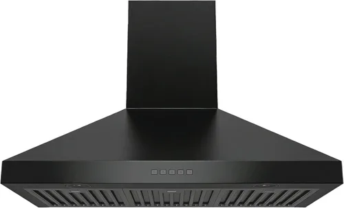Miniatura 14 de Hauslane Campana extractora de montaje en pared de 30 pulgadas, chimenea de pared negra mate, convertible sin conductos de 6 pulgadas, succión