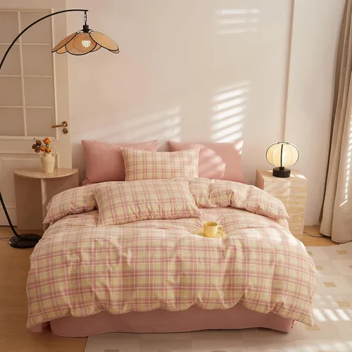 Miniatura 21 de VCLIFE - Juego de funda de edredón de algodón para cama individual, matrimonial, Queen, King, moderno, geométrico, juego de ropa de cama gris