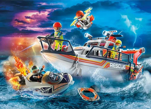 Miniatura 2 de Playmobil Rescate de incendios con embarcaciones personales