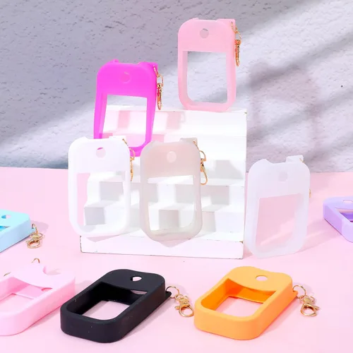 Miniatura 5 de Funda de silicona para limpieza de manos, funda protectora con llavero para niebla eléctrica y niebla brillante, 1 onza líquida, accesorio de spray