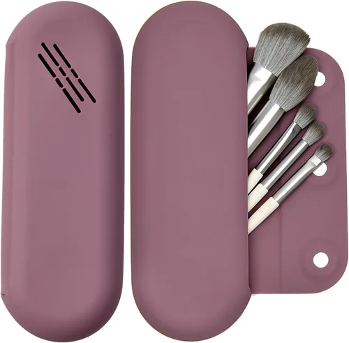 Miniatura 8 de Soporte para brochas de maquillaje, cierre magnético, organizador de brochas de maquillaje, bolsa de maquillaje de silicona, artículos esenciales