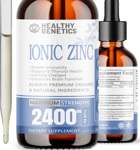 Concentrado líquido de gotas de zinc para toda la familia | Suministro para 240 días | Sulfato de zinc 2400 mg | Inmunidad, estado de ánimo,