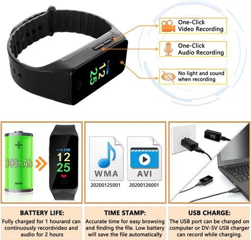 Miniatura 2 de 64 GB Mini cámara de vídeo Ultra HD 1080P Mini cámara portátil niñera cámara de seguridad con detección de movimiento