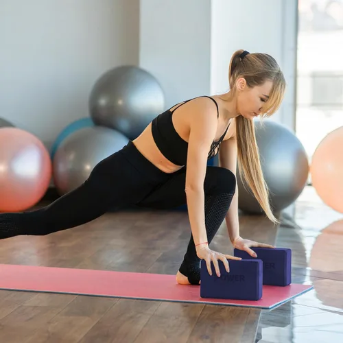 Miniatura 6 de Power Systems Bloque de yoga Espuma de grado comercial, ligero, duradero, soporte ergonómico para uso doméstico y estudio Yoga, pilates