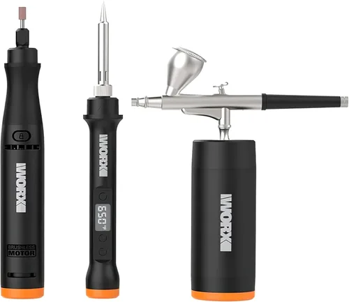 Miniatura 11 de Kit de herramientas rotativas inalámbricas, herramienta giratoria de 20 V para lijar, tallar, taladrar, grabar, pulir, manualidades con 42