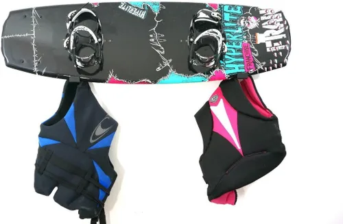 Miniatura 3 de StoreYourBoard Naked Wake, estante de pared para wakeboard, estante de almacenamiento de aluminio