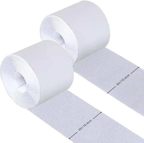 Miniatura 7 de 4 Pulgadas x 5.5 Metros Cinta Adhesiva de Gancho y Bucle Blanca de Alta Resistencia, Agarre Antideslizante para Alfombras de Múltiples Propósitos
